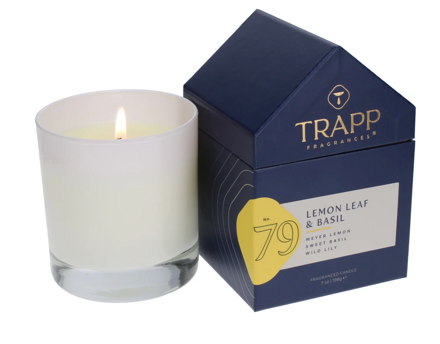 Trapp Candle in House Box, Lemon Leaf & Basil
