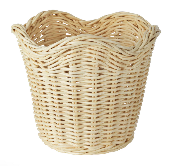Wavy Wicker Flower Basket, Small