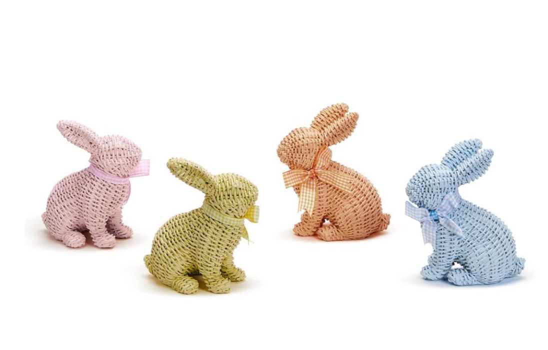 Pretty Pastels Basket Weave Pattern Bunny