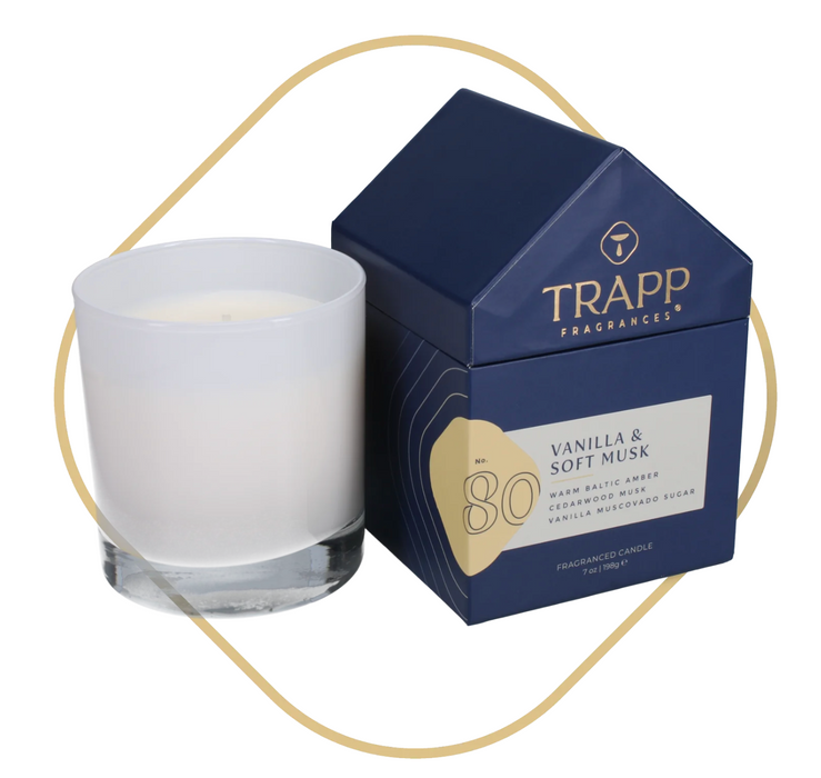 Trapp Candle in House Box, Vanilla & Soft Musk