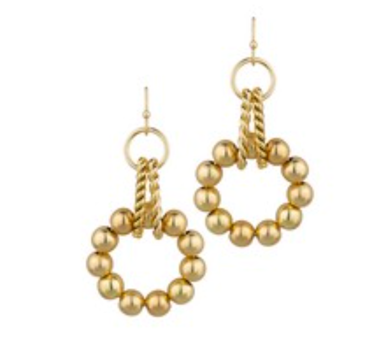 Earrings, Roper Gold