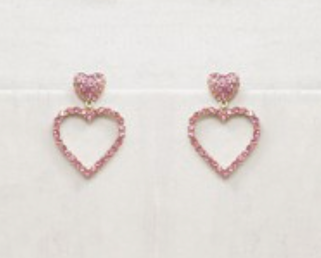 Earrings, True Pink