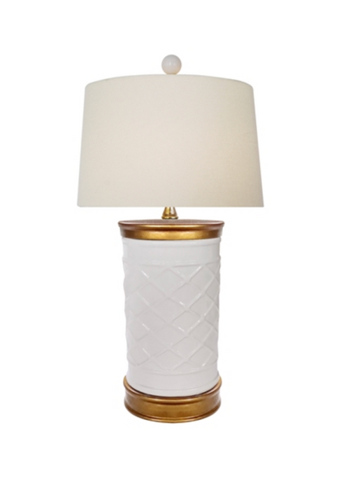 White Claire Lamp with Shade