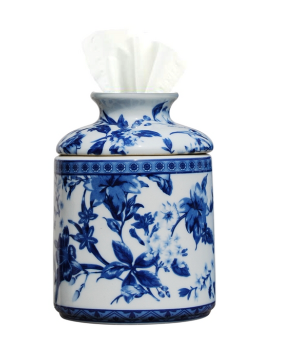 Blue and White Chinoiserie Tissue Box