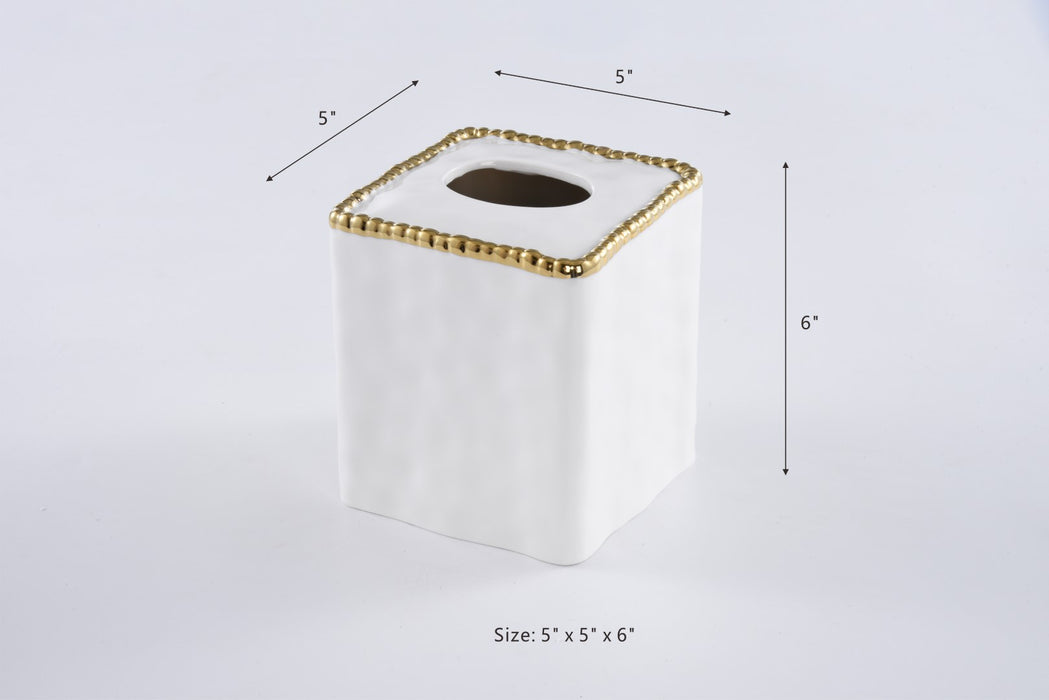 Pampa Bay SQ Tissue Box, Gold