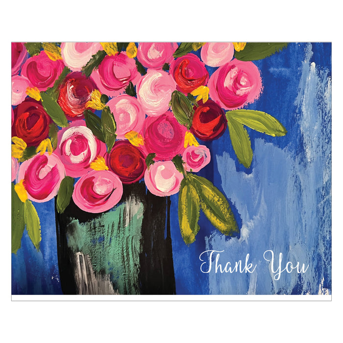 Greeting Card, Vase of Pink