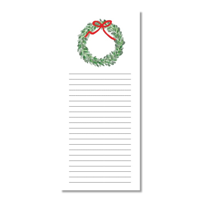 Christmas List Pad, Watercolor Wreath