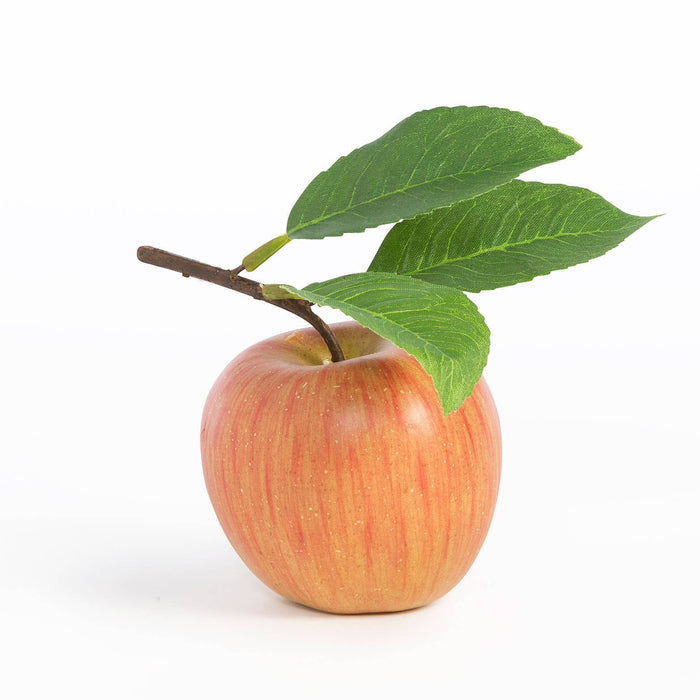Apple with Leaf, Red