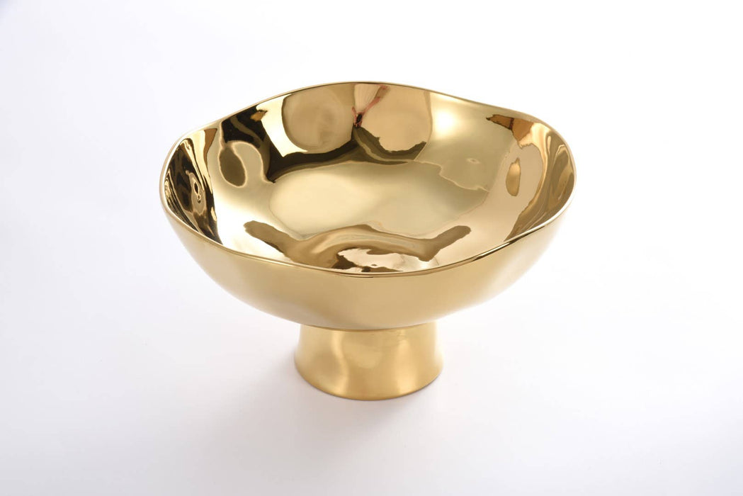 Pampa Bay Footed Bowl, Gold